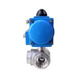 Y Type Ball Valve for Water Industrial Usage SS304 Internal Thread Pneumatic