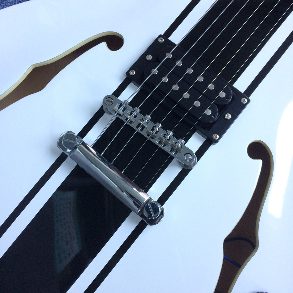 New style high quality hollow body jazz electric guitar, rosewood fingerboard black binding electric guitar