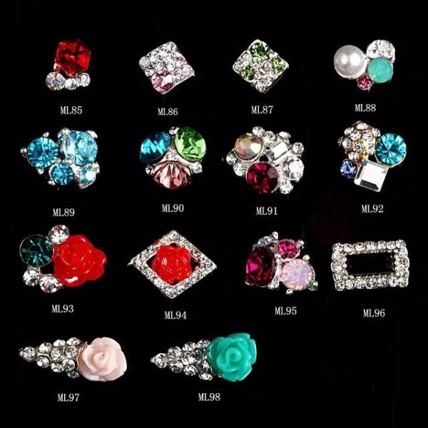 Hot NEW Wholesale nail art Jewelry 3D Nail Art Jewelry Nail rhinestones Sticker