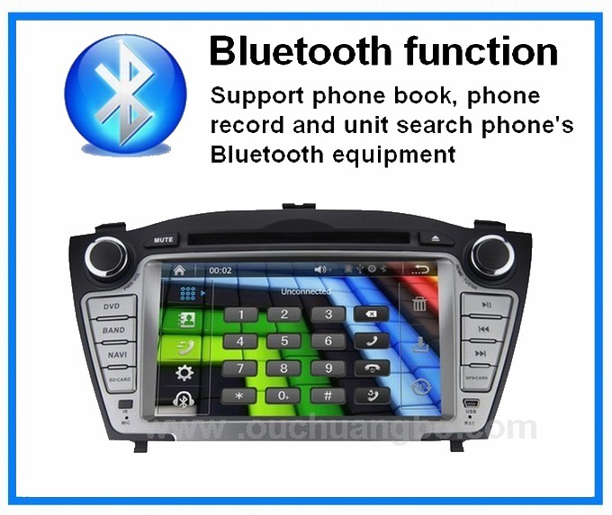 7 inch 2 din touch screen Hyundai IX35 car radio with bluetooth gps navigation OCB-8635