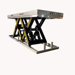 Quality Double Horizontal Heavy Duty Hydraulic Lift Table 2000kg Max Height 39.37in wholesale