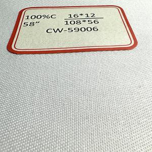 Quality 58&quot; Bleached Cotton Fabric 1216 10856 3/1 Bleached White Cotton Fabric wholesale