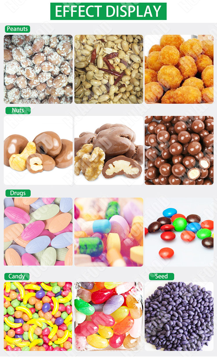 Peanut 0.75kw Automatic Pouring Flavor Coating Machine