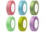 Durable Metallic Glitter Ribbon Polyester / Nylon Material For Home Textile