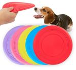 Pet Frisbee OEM Bite Resistant 17.8cm Silicone Rubber Toys