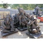 BLVE Bronze Lord Ganesh Statue Ganesha Sculpture Life Size Brass Copper Hindu