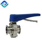Handle 304 SS Butterfly Valve DN10 3A Sanitary Welded DS Dn10 Rjt