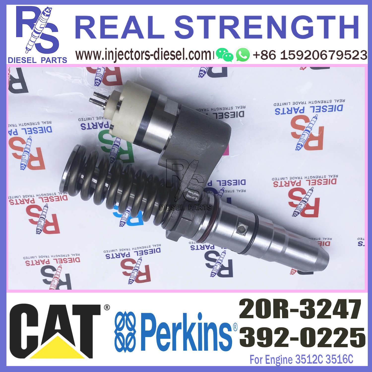 Diesel Fuel Common Rail Injector 392-0225 20r-3247 For C10 C12 Engine 3512c 3516c