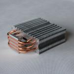 Brass Four Copper Pipe Heat Sinks Metal Stamping Parts Copper Fin Heat Sinks