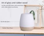 Small Glass Wooden 180ml Ceramic Aroma Diffuser Essential Oil Humidifier