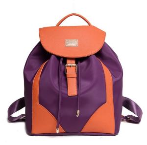 Quality 2016 new nylon with PU leather travel bag hit the color shoulder bag Mummy College fashion women's backpack wholesale