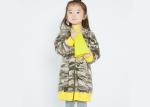 Free Size Girls Polar Fleece Jacket , Children Girls Clothes Allover Camouflage