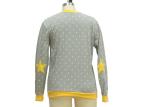 Cute Elbow Star Patch Casual Ladies Wear Cotton Winter Pajamas Big Eyelet At