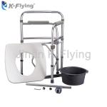 Stee Plating Durable Medical Rehabilitation Equipment Elderly Commode Chair