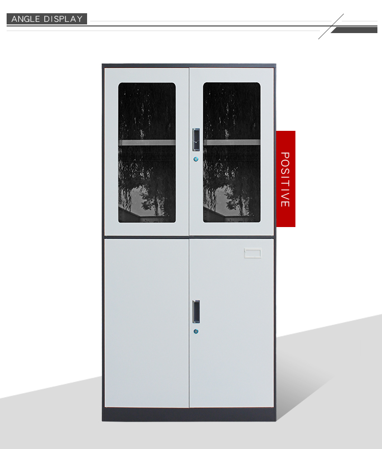 Chromatography Double Deck Filing Cabinets With Glass Swing Door