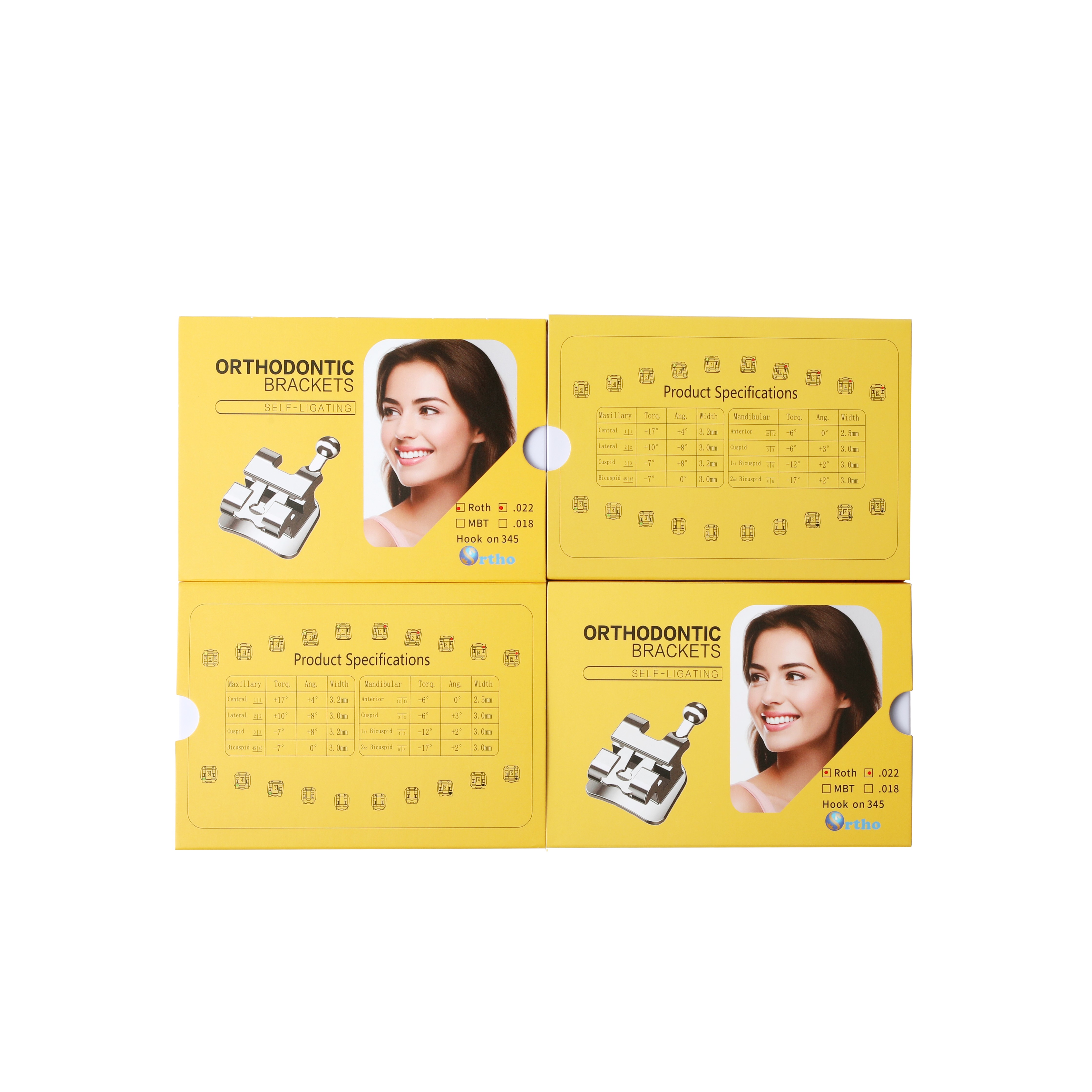0.022 0.018 Solt Dentist Orthodontist Metal Roth Braces Self Ligating Brackets