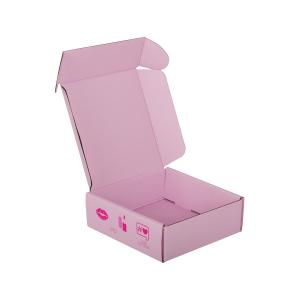 Quality Pink Cosmetic Paper Packing Boxes CMYK Color With Hot Stamping Logo wholesale