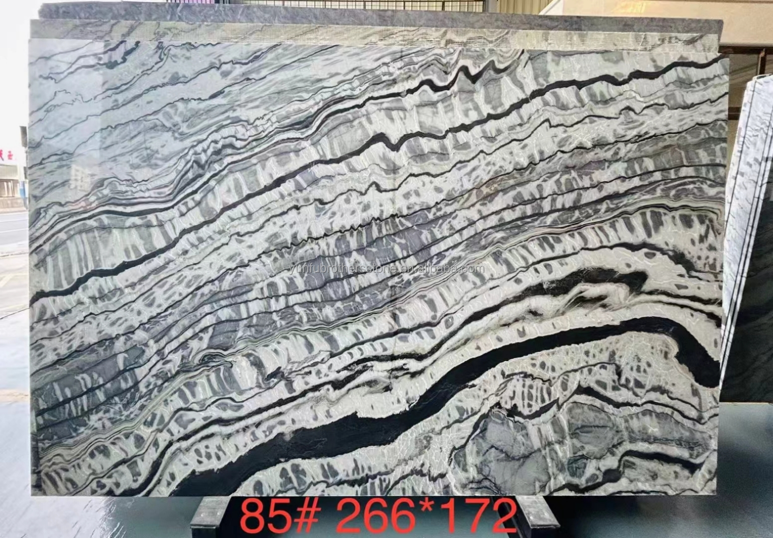Transform Your Dining Table with Brazil's Popular Stone Panda Impression Marble Slab