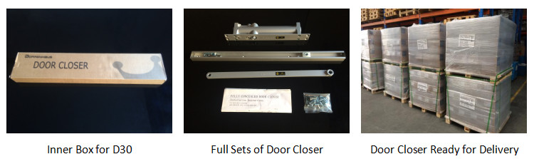 Fire Concealed Automatic Door Closer Size 3 Closing Force Sliding Arm Door Thick 45mm
