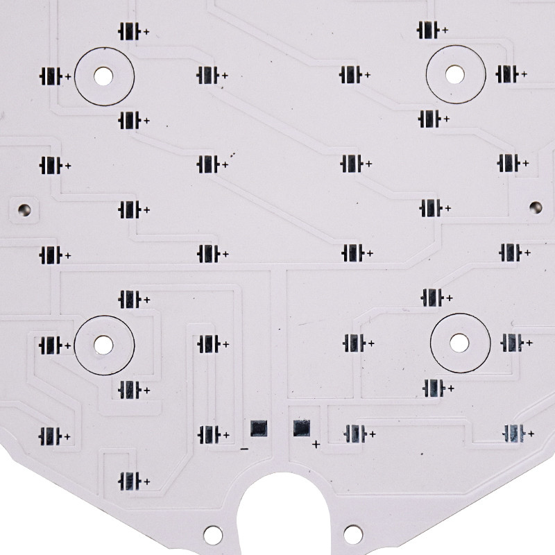 Single Side Aluminum 94V0 LED Strip PCB White Black Silkscreen