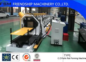 Quality 3.0 MM GI C Z Purlin Roll Forming Machine Touch Screen Hydraulic Cutting wholesale