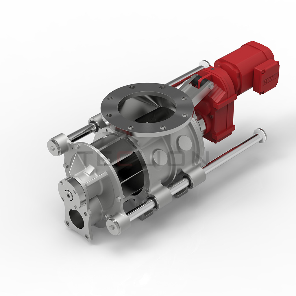 Small Airlock Rotary Valve for Powders and Granular Products in Industrial Settings