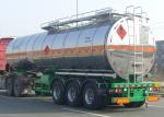 Carbon Steel Insulated Tanker Trailers , Tri Axle Palm Oil Tank Semi Trailer