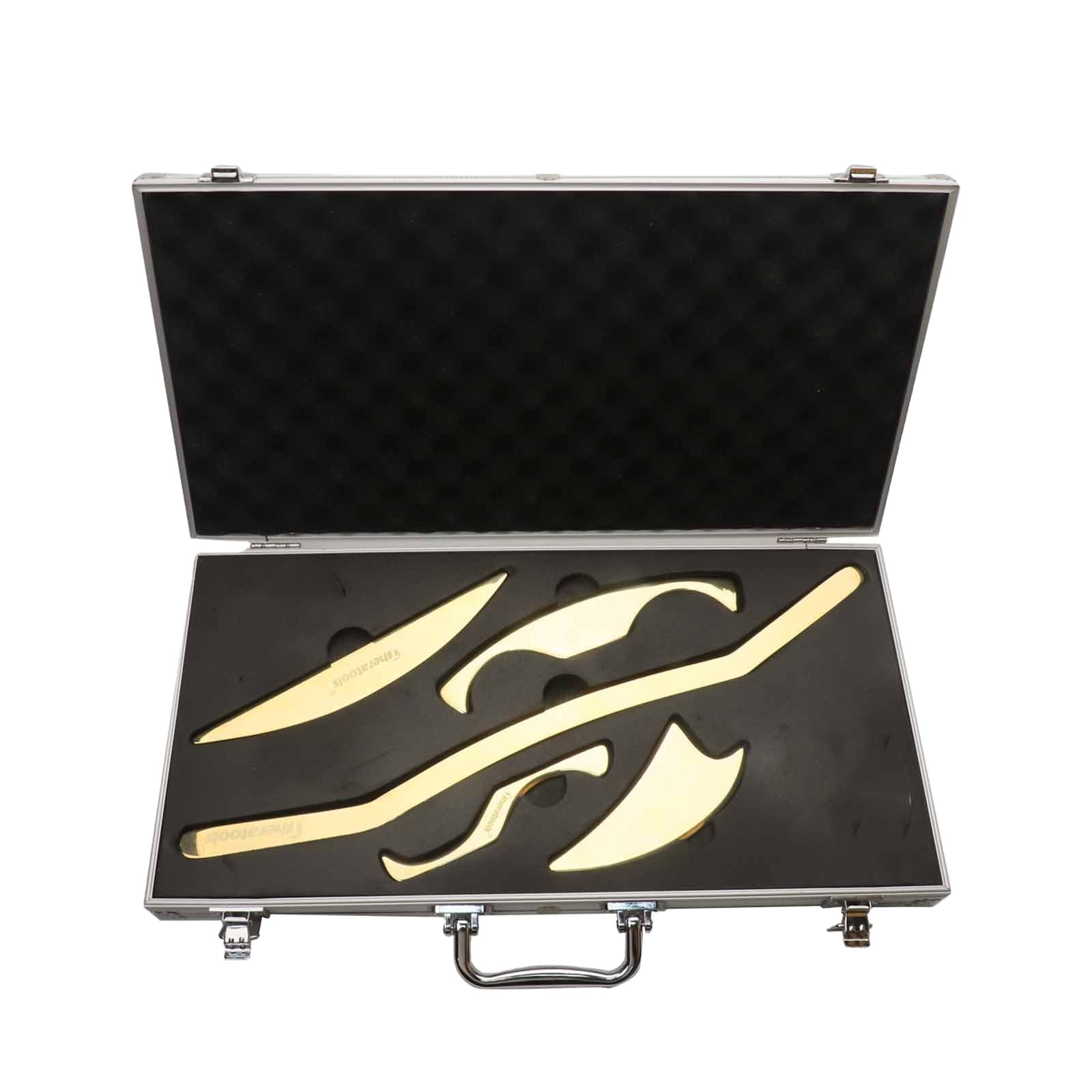 Stainless Steel Neck Pain Rehab Device Gua Sha Scraping Scraper For Shoulder Acupoints 5pc