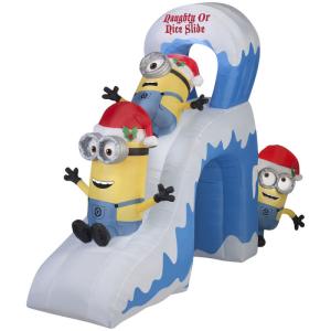 Quality Holiday Party Christmas Game Inflatable Minion Slide Decoration wholesale
