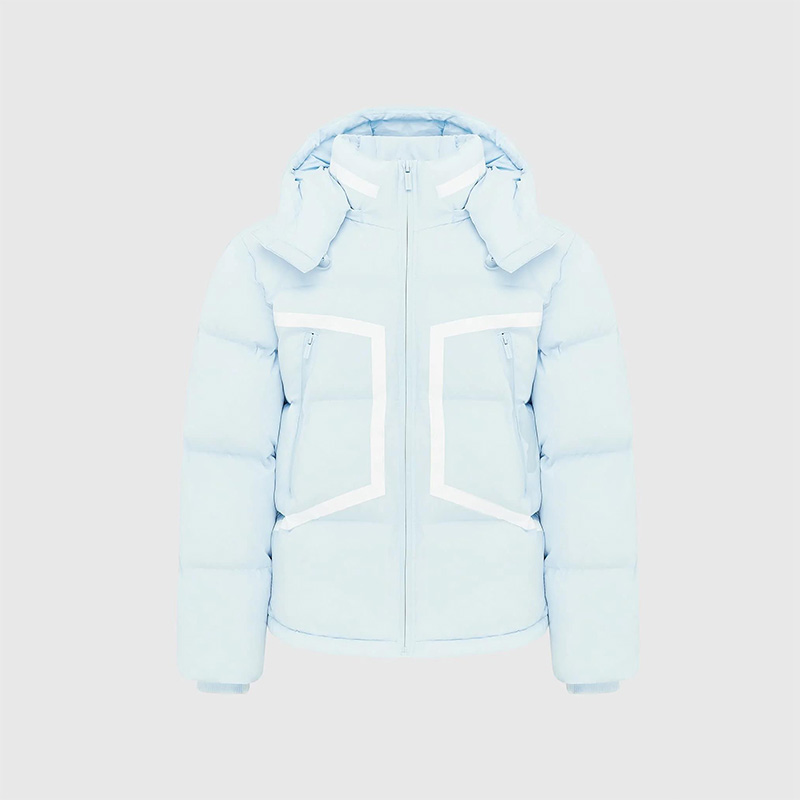 New Design Outdoor Winter Warm Custom Logo Blue Heavyweight Puffer Jacket Men Casual Jacket