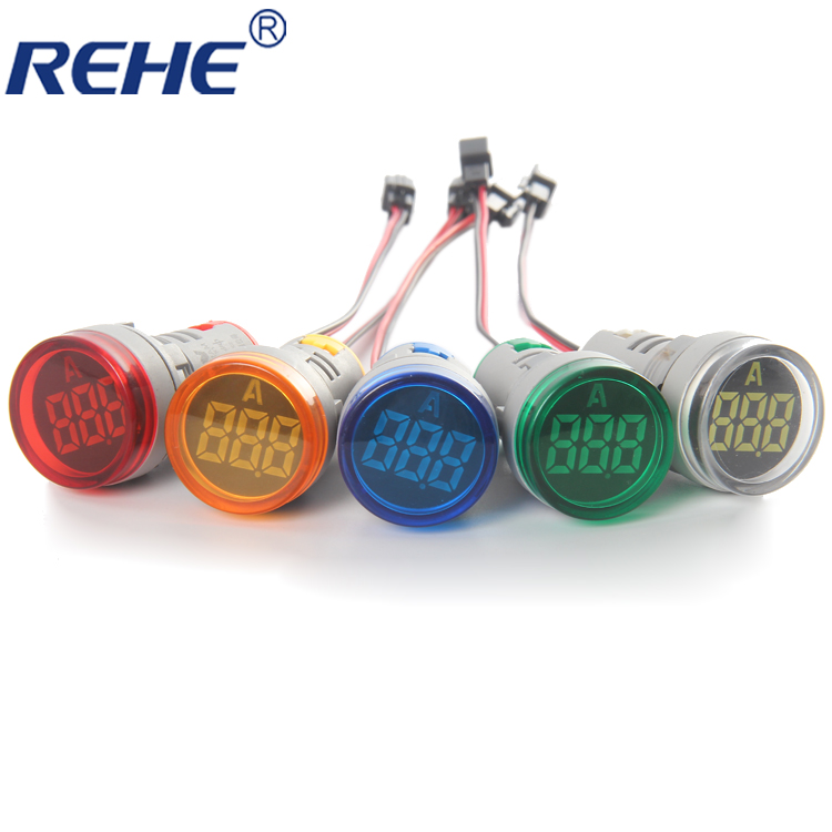 Popular hot sale 0-100A 22mm Mini Indicator Lights/lamp Ammeter with big display
