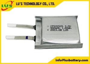 Quality LiMnO2 Ultra-Thin Cell 3V CP502525 Battery Soft Pack Battery CP502525 3v 550mAh Smart Card Battery wholesale