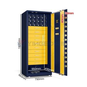Quality H1800mm Dual Alarm Intelligent Jewelry Watch Winder Safe Box Solid Steel wholesale