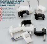 Cable Clips Black Cable Holders 100pcs, 4mm~19mm Square Cable Clips Cable