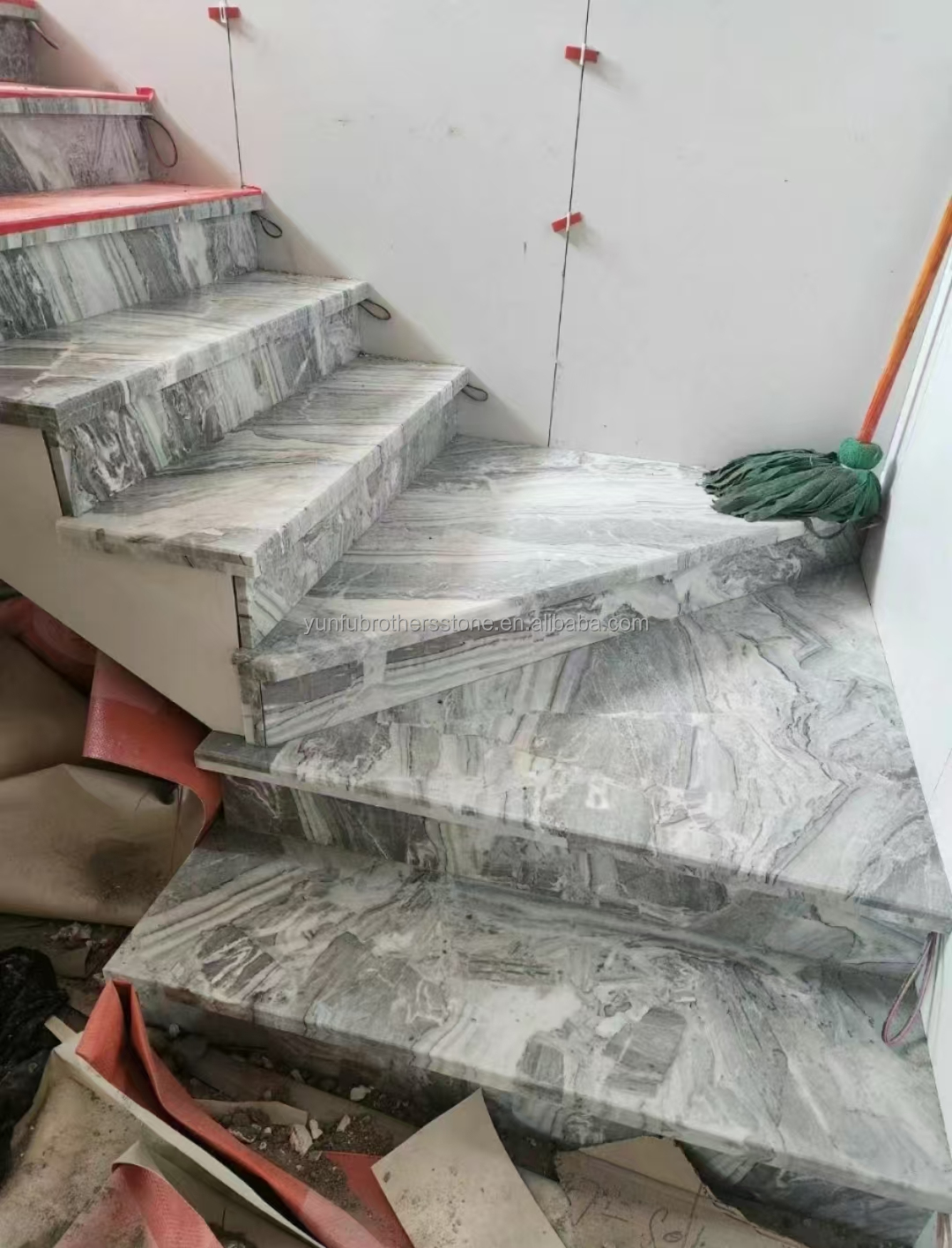 Polished Serbian Grey Marble Wall Panels for High End Interior Decoration
