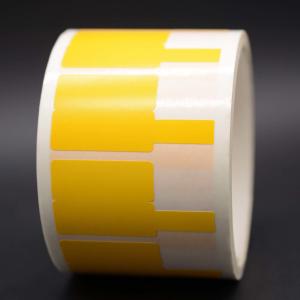 Quality 55x28mm Cable Adhesive Label 2mil Yellow Matte Water Resistant Synthetic Paper Cable Label wholesale