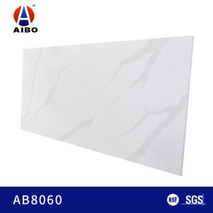 Quality Engineered Quartz Stone Polished 3200*1800 Calacatta White Quartz wholesale