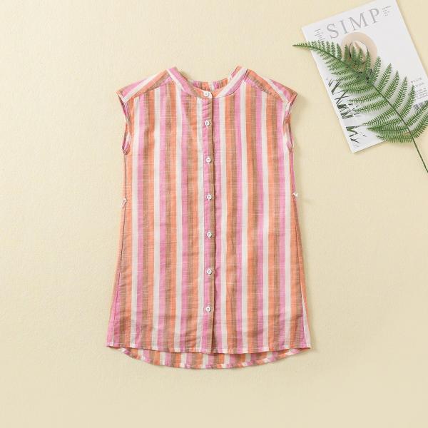 Kids Blouses And Shirts Children's Stripe Top 2023 Summer Casual White Shirts