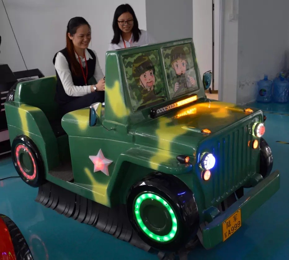 Fashion Children Car Racing Game Machine With Fiberglass Material Durable
