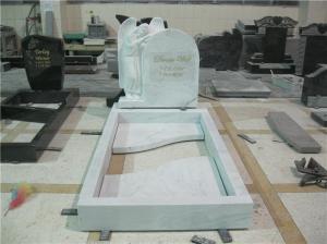 Quality European style angel statue white marble headstone wholesale