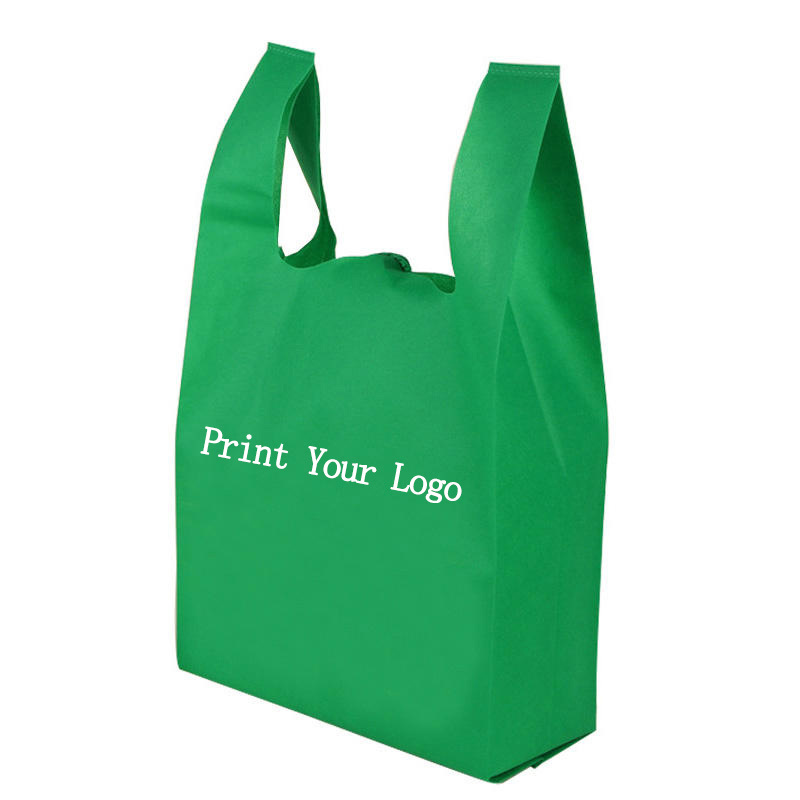 Cheap Non-Woven T-Shirt/W Cut Shopping Bags, 100% Different Colors Printable Polypropylene Spunbonded Nonwoven Fabric Bag