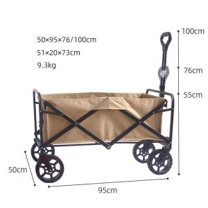 Quality Double Oxford Cloth Folding Wagon Cart Detachable Outdoor Multifunctional Folding Cart With Wheels wholesale