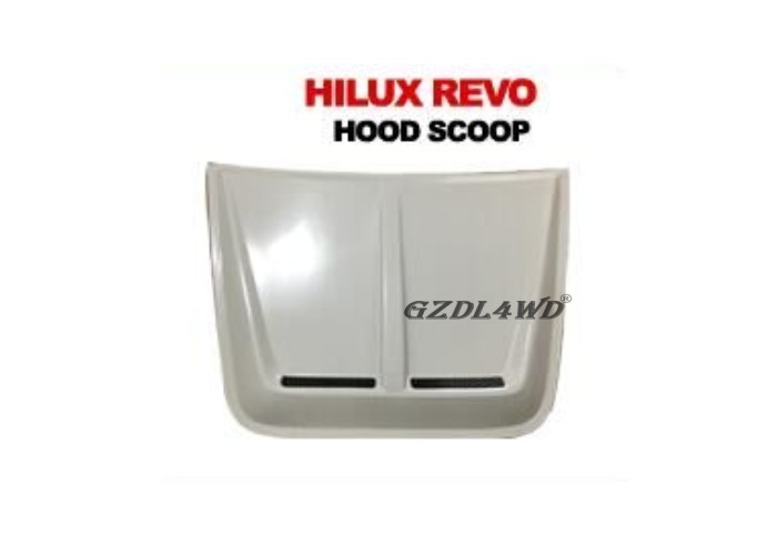 White Smooth Bonnet Car Hood Scoop Cover Air Vent For Toyota Hilux Revo