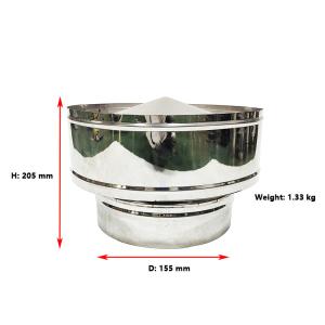 Quality 155mm 6&quot; Chimney Pipe Roof Vent Cap Cover For Pellet Stove wholesale