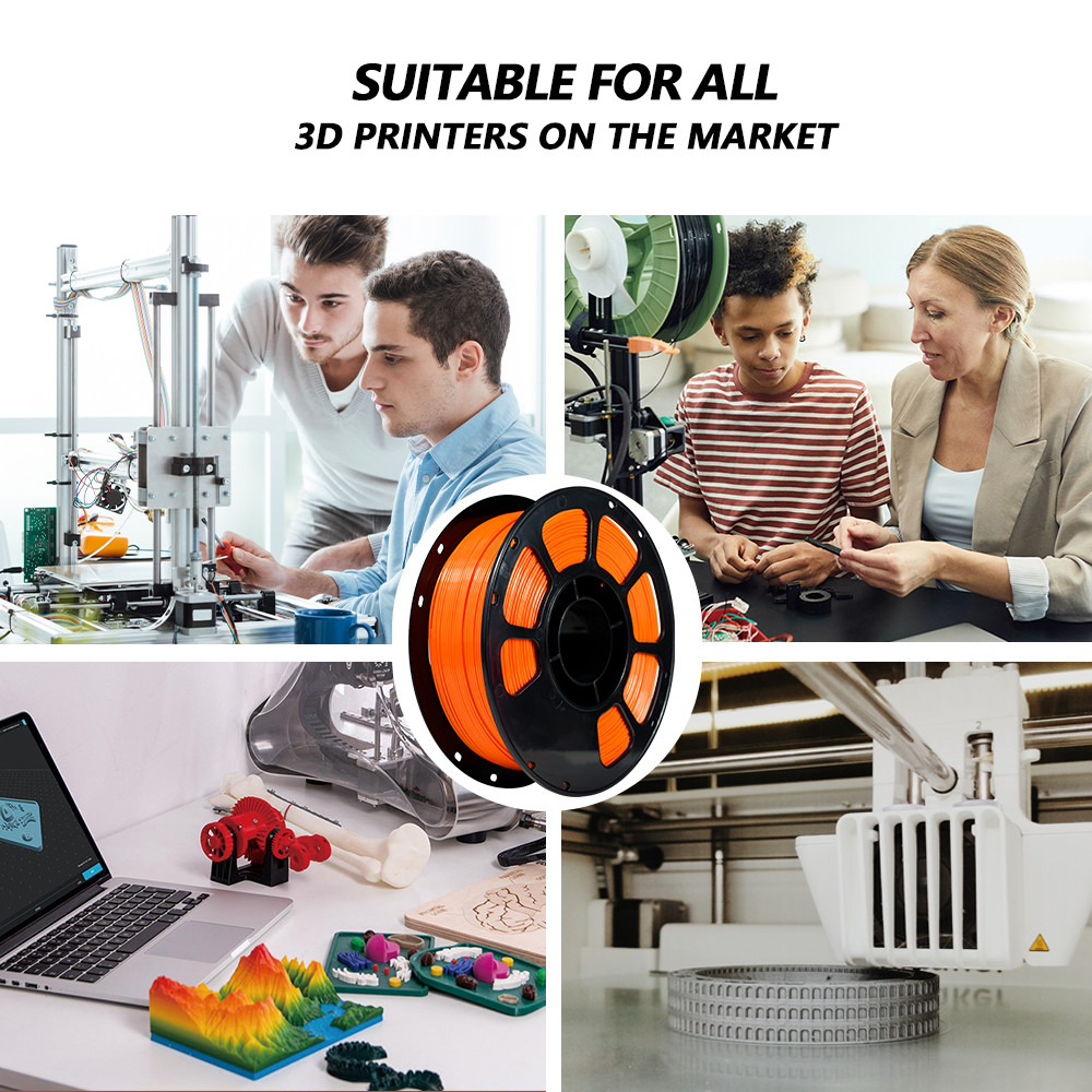 Iboss Strong PETG 3D Printer Filament，Blood Orange 1.75mm Dimensional Accuracy +/- 0.02mm