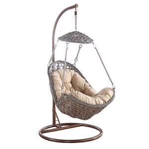 Quality Metal Lazy Balcony Rocking Chair Family Hanging Basket Rattan Chair Swing for Outdoor wholesale