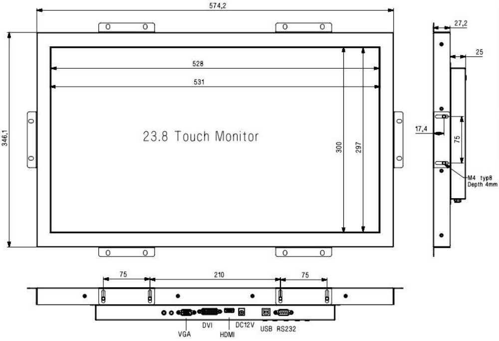 Multitouch Infrared Touch Monitor