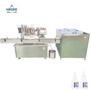 Quality Higee 10ml 15ml 20ml 30ml liquid medicine nasal spray filling capping machine pharmaceutical spray bottling machine wholesale