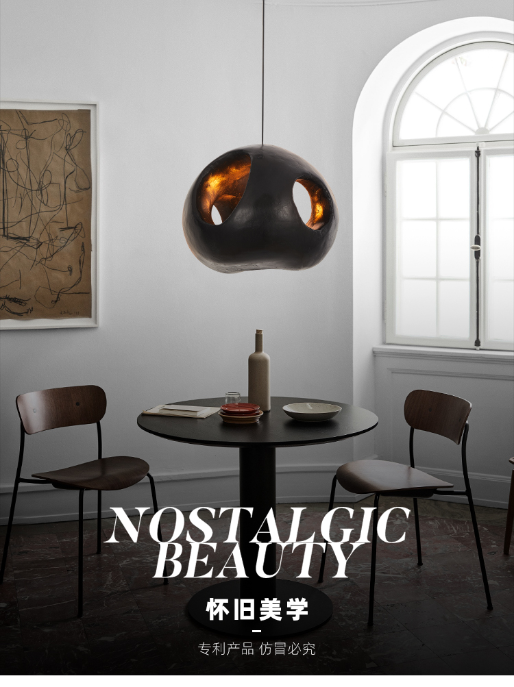 Black Chandelier Designer Black Minimalist Kitchen Island Bedroom Black Pendant Lamp（WH-VP-178)