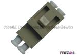 Flangeless Fiber Optic Adapter LC Duplex Multimode Without Footprint Beige Color